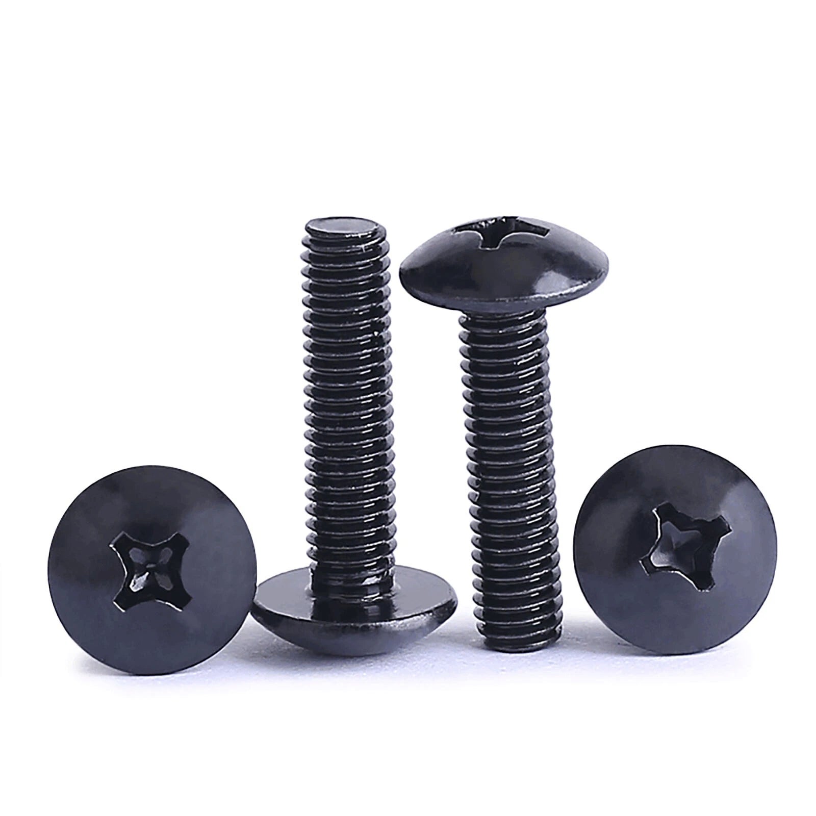 GooBetter Fastener Black Phillips Machine Screws – Pan & Truss Head Zinc-Plated Steel M3 to M6
