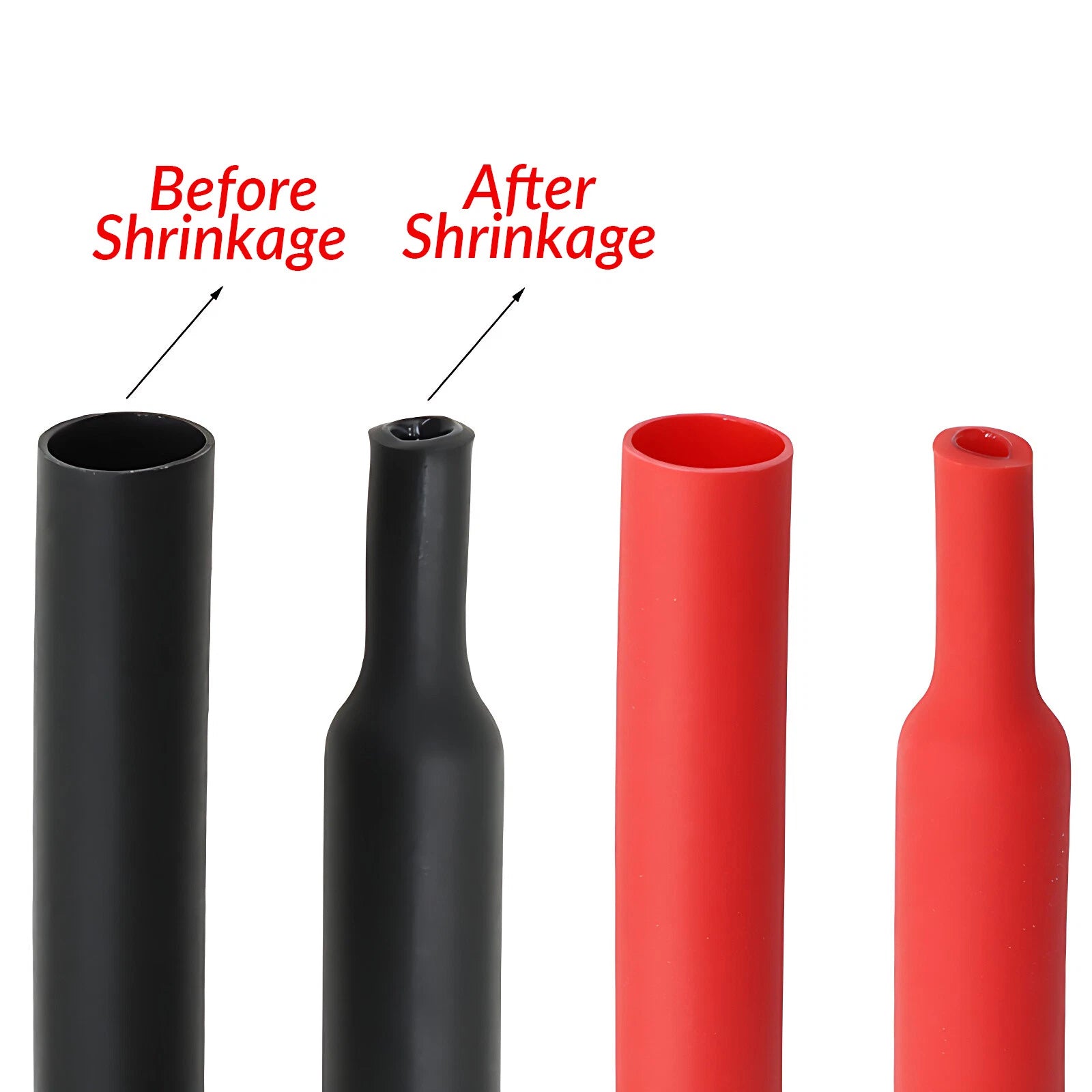 Heat Shrink Tubing Roll — 2:1 & 3:1 Polyolefin, Transparent & Red