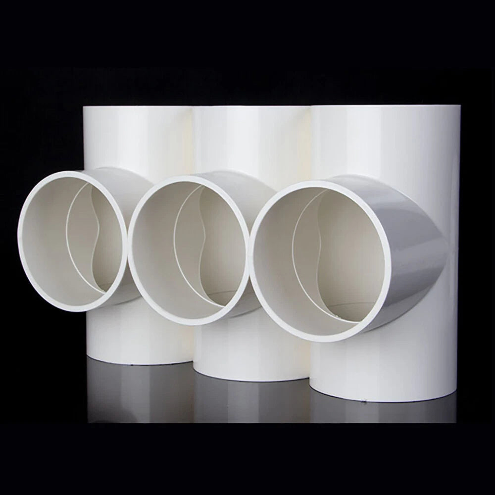 PVC Pipe Fitting Tee Socket ID 16-160mm T Piece Connector Adhesive Pipe Fittings