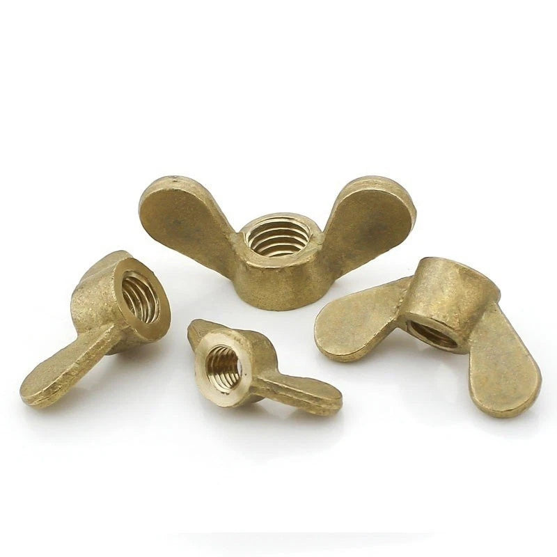 M3-M12 SOLID BRASS BUTTERFLY WING NUTS TO FIT METRIC COARSE BOLTS/SCREWS
