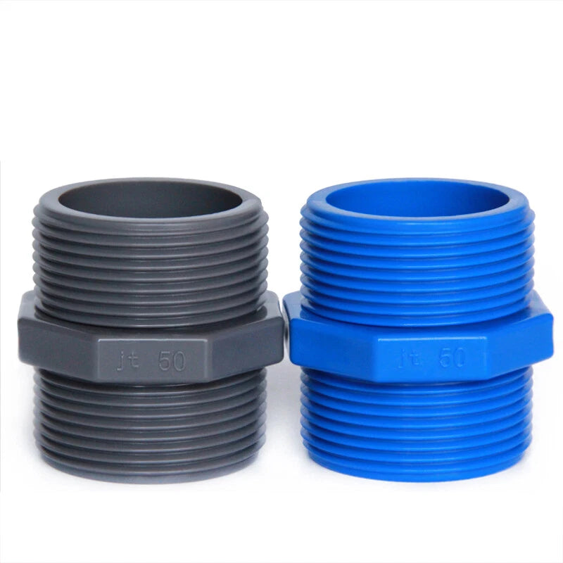 PVC Nipple Bsp Male Threaded Pressure Fittings Pipe Fitting ID 20mm~63mm