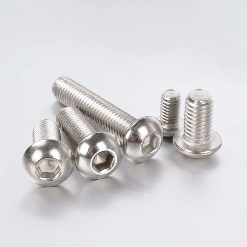 M5–M10 Button Head Socket Cap Screws | A2 304 Stainless Steel Hex Drive Bolts - HomeDIYer