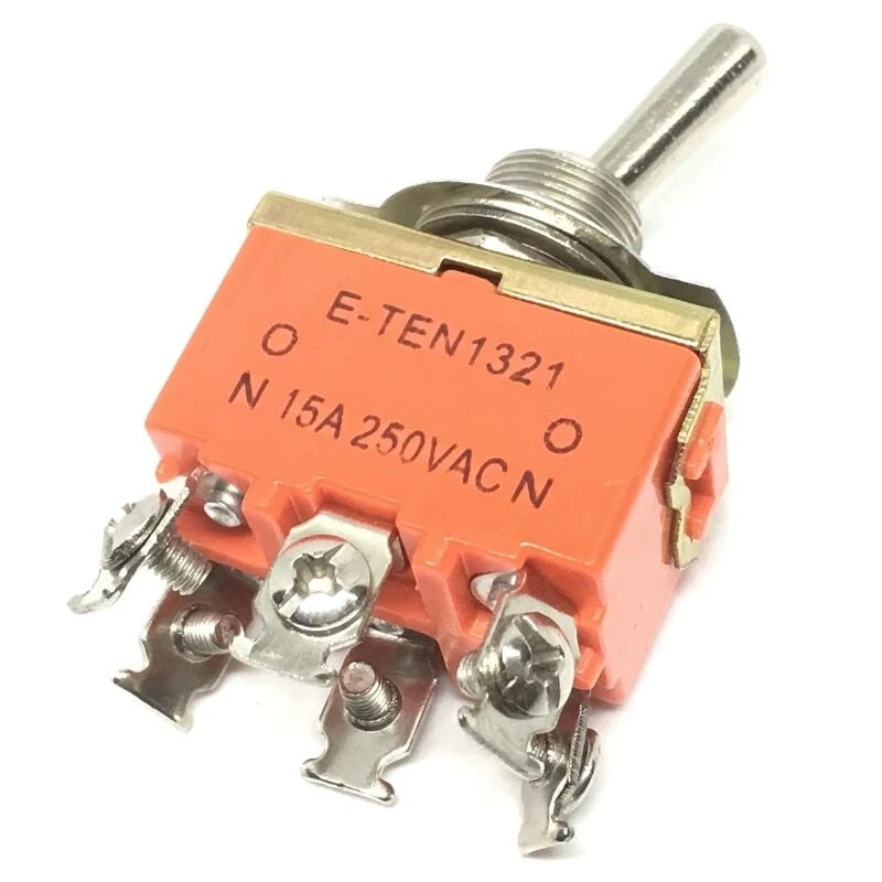E-TEN1321 AC 250V 15A ON-ON DPDT 6-Pin Toggle Switch