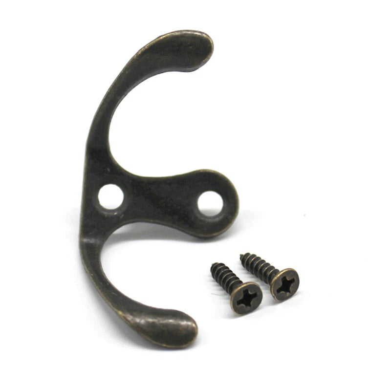 Coat Hooks Black Cast Iron Hat Coat Hook Double Robe Hook 51*27*20mm Wall Hooks