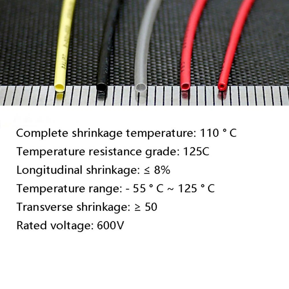 2mm Heat Shrink Tubing 2:1 – Electrical Wire Sleeving, 7 Colors, 1M–100M