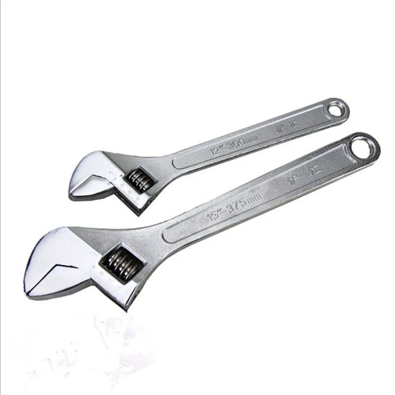 6 " 8" Adjustable Large Jumbo Wrench Nut Key Monkey Spanner Carbon Steel Metric