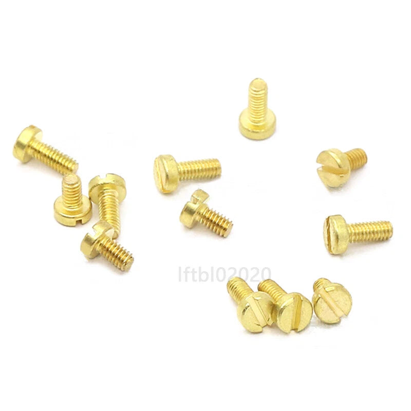 M1.2–M3 Brass Slotted Cheese Head Machine Screws — DIN 84 / ISO 1207