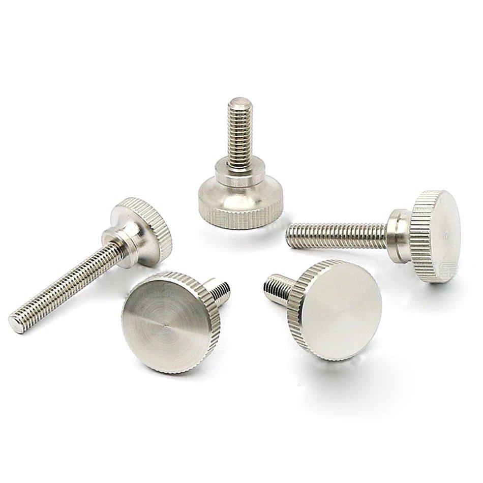 M2⁄M2.5 Thumb Screws Flared Shoulder Knurled Head Knob Bolts Stainless Steel - HomeDIYer