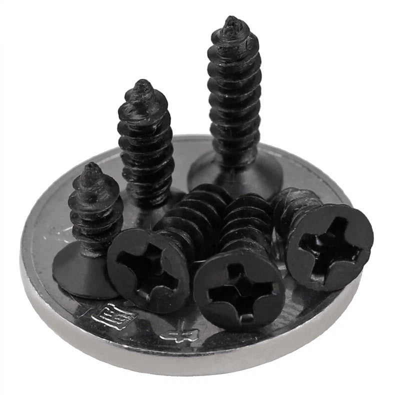 M2 M2.3 M2.6 M3 Flat Head Phillips Self Tapping Screws – Black Zinc Carbon Steel
