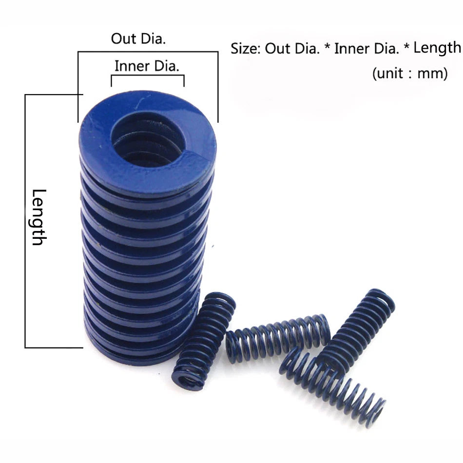 Blue Light Load TL Compression Die Mould Spring OD 25/30/35/40mm Length 20-300mm