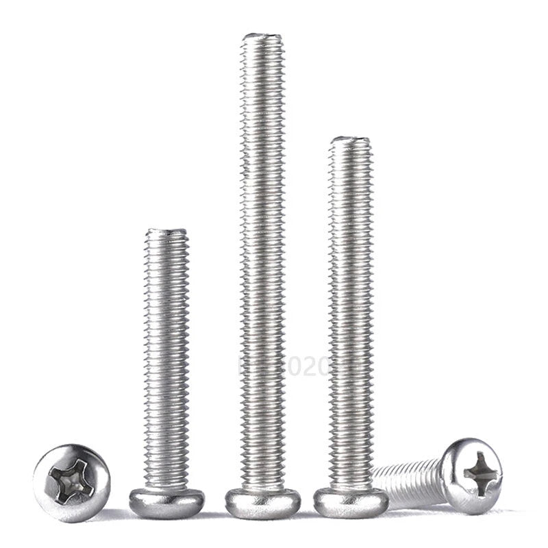 M2 Pozi Pan Head Machine Screws – A2/A4 Stainless Steel (304/316), Metric Small Screws