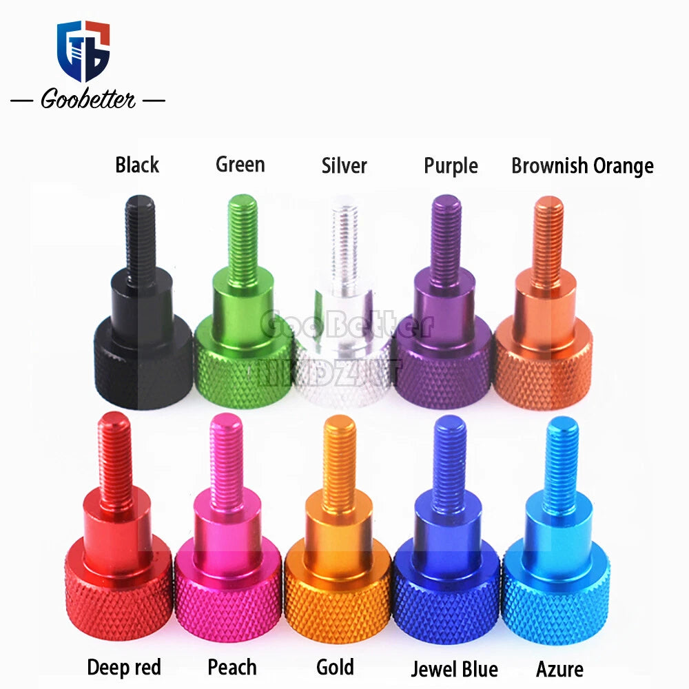 M5 x 15 mm Aluminum Knurled Thumb Screws Hand Grip Knob Bolts Pitch 0.8 mm