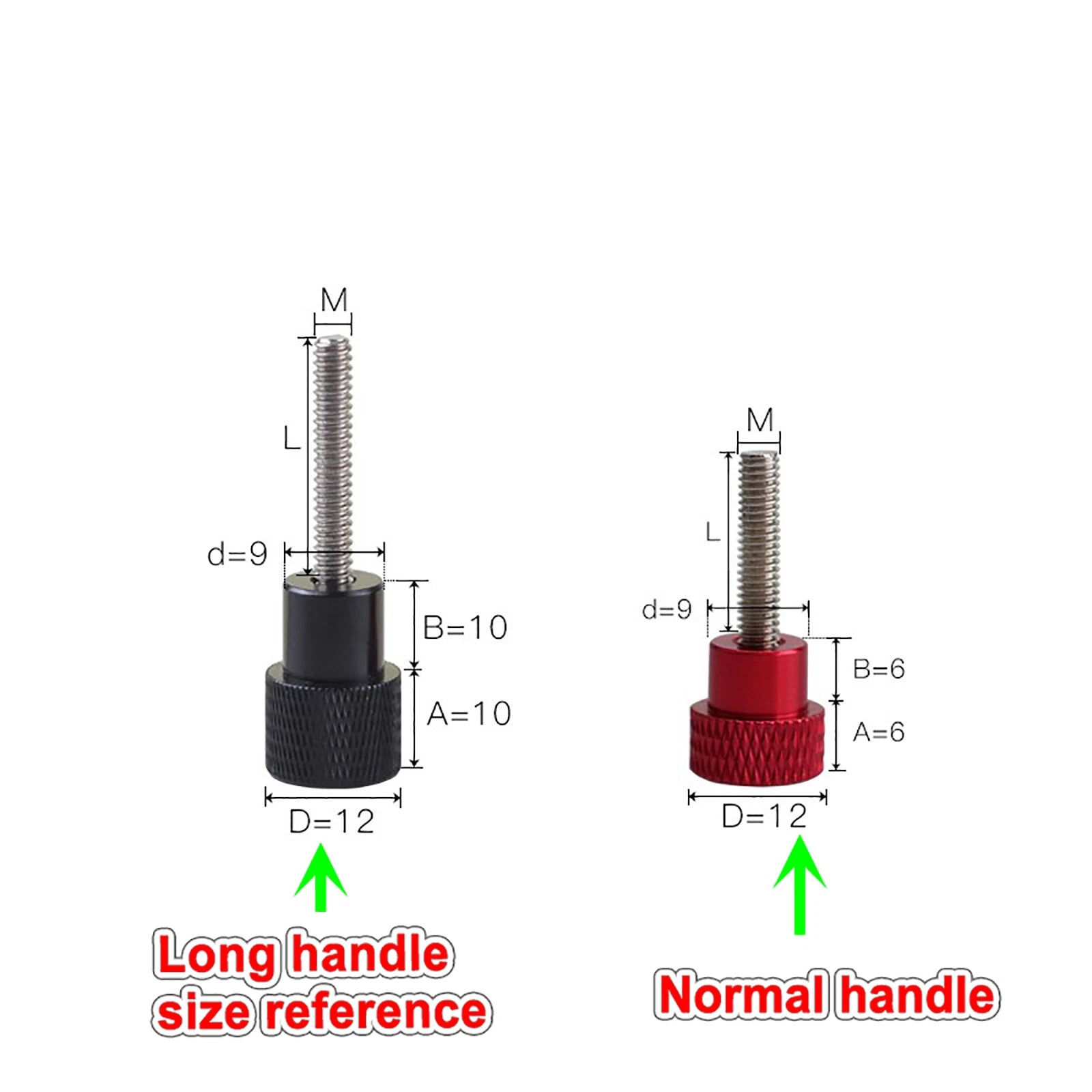 Black M3/4/5 Knurled Thumb Screws/ Nut Hand Grip Knob Bolt SS+Alu For Camera PC