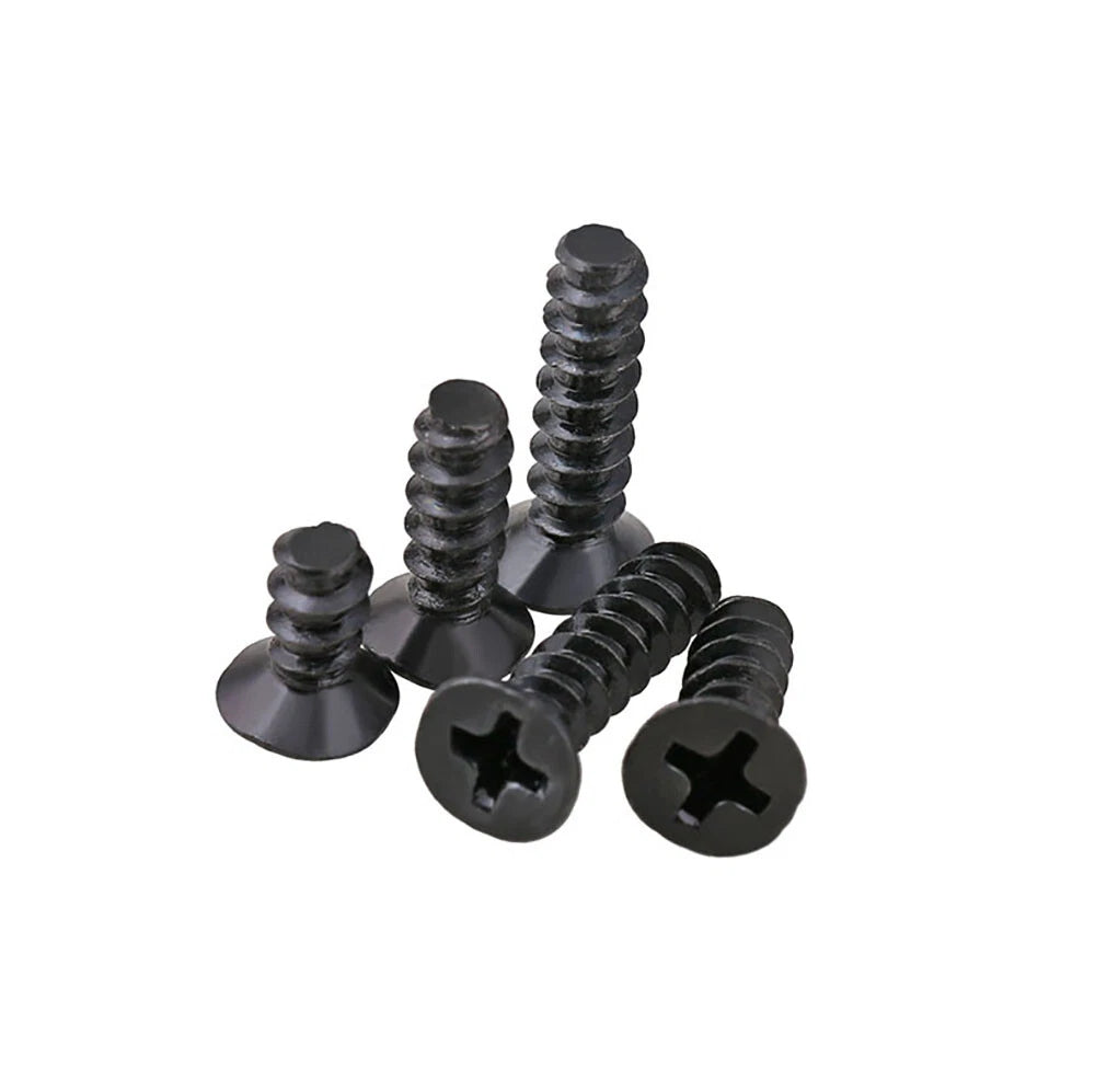 M1.4~M4 Countersunk Pozi Self Tapping Black Zinc Blunt End Metal Sheet Screws