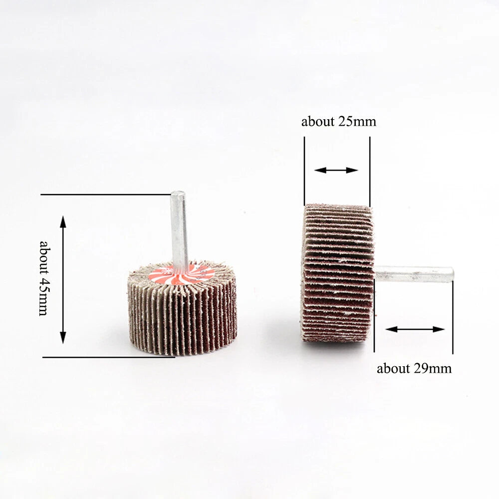 Sanding Flap Wheel 15mm-80mm | 80 Grit Abrasive Disc with 1/4" Shank for Drill & Grinder