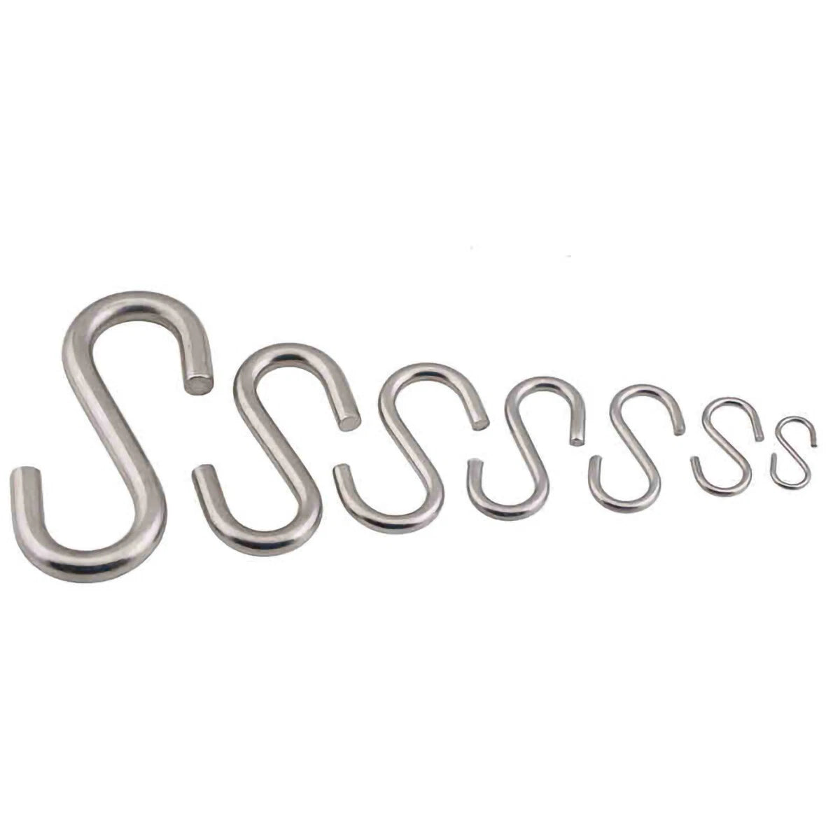 A2 Stainless S Hooks Heavy Duty Garden Tool Shed Steel Rust Proof Loop Hanger
