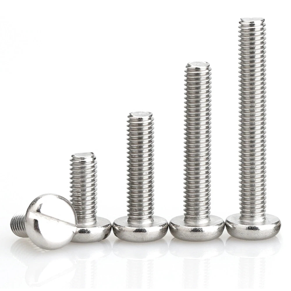 M3 M4 M5 Button Head Slotted Machine Screws — A2 Stainless Steel GB67