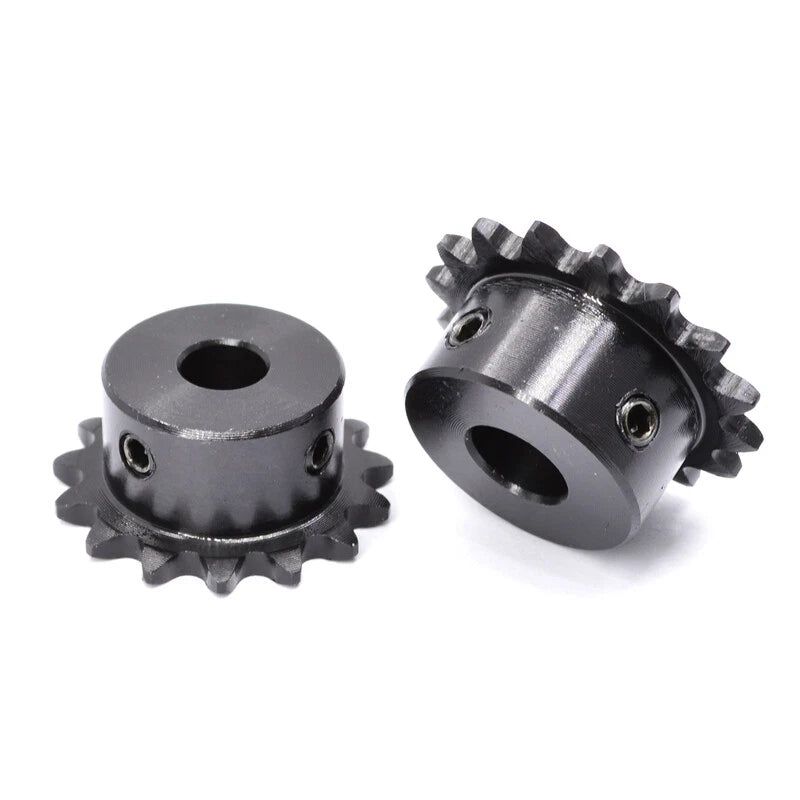 1/4" (04C) 25H Roller Chain Sprocket 45# Steel 9T-30T Tooth 15mm Thick