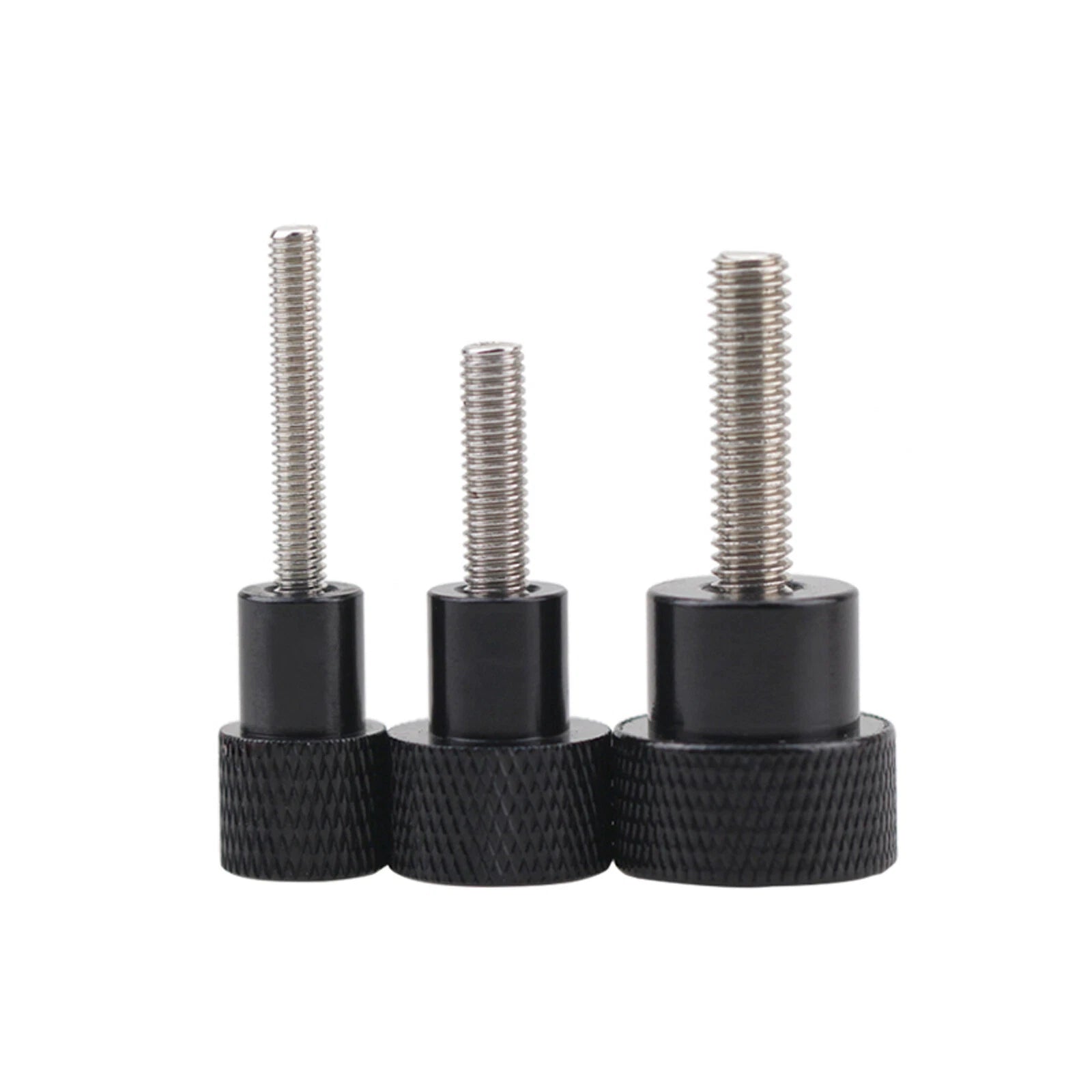 1/4" Knurled Thumb Screws – Stainless Steel & Anodized Aluminum Hand Grip Knob Bolts
