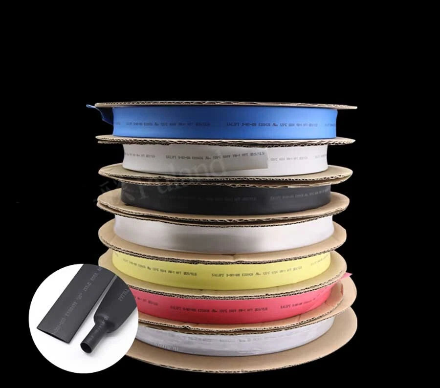 16mm Heat Shrink Tubing 2:1 – 7 Colors, Black White Red Green Yellow Blue Clear