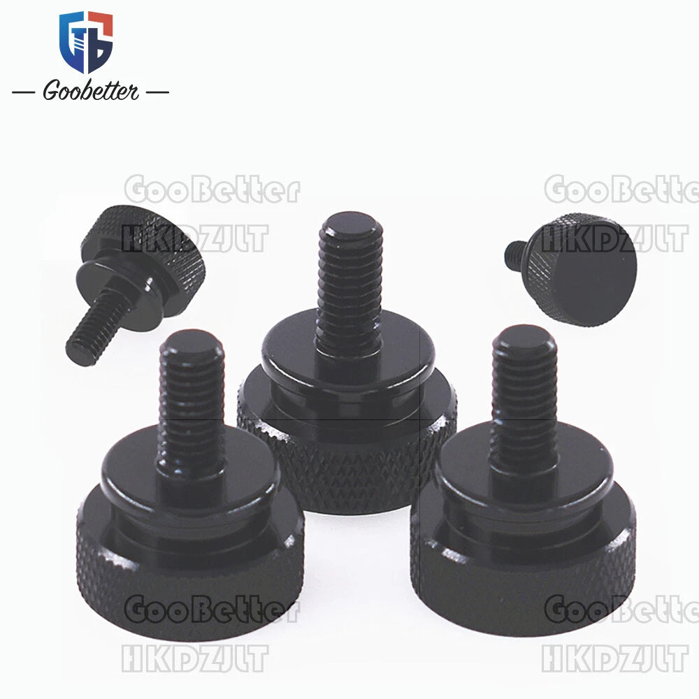 M6 x 12.5 mm Knurled Thumb Screws Hand Tighten Hand Grip Knob Bolts Aluminium