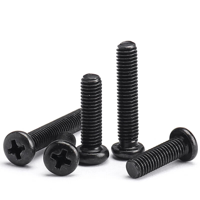 Phillips Pan Head Screws Carbon Steel M3 M4 M5 M6 Metric Machine Rounded Screws
