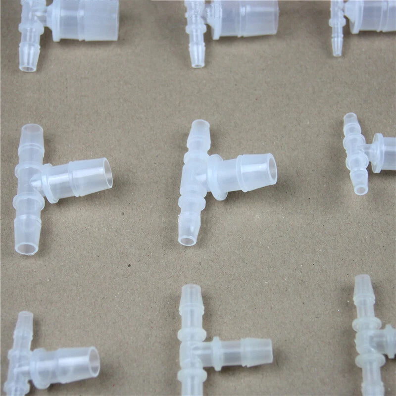 Plastic Hose T-Piece Reducer Connector — Vacuum Tee Joiner for Air & Water Lines