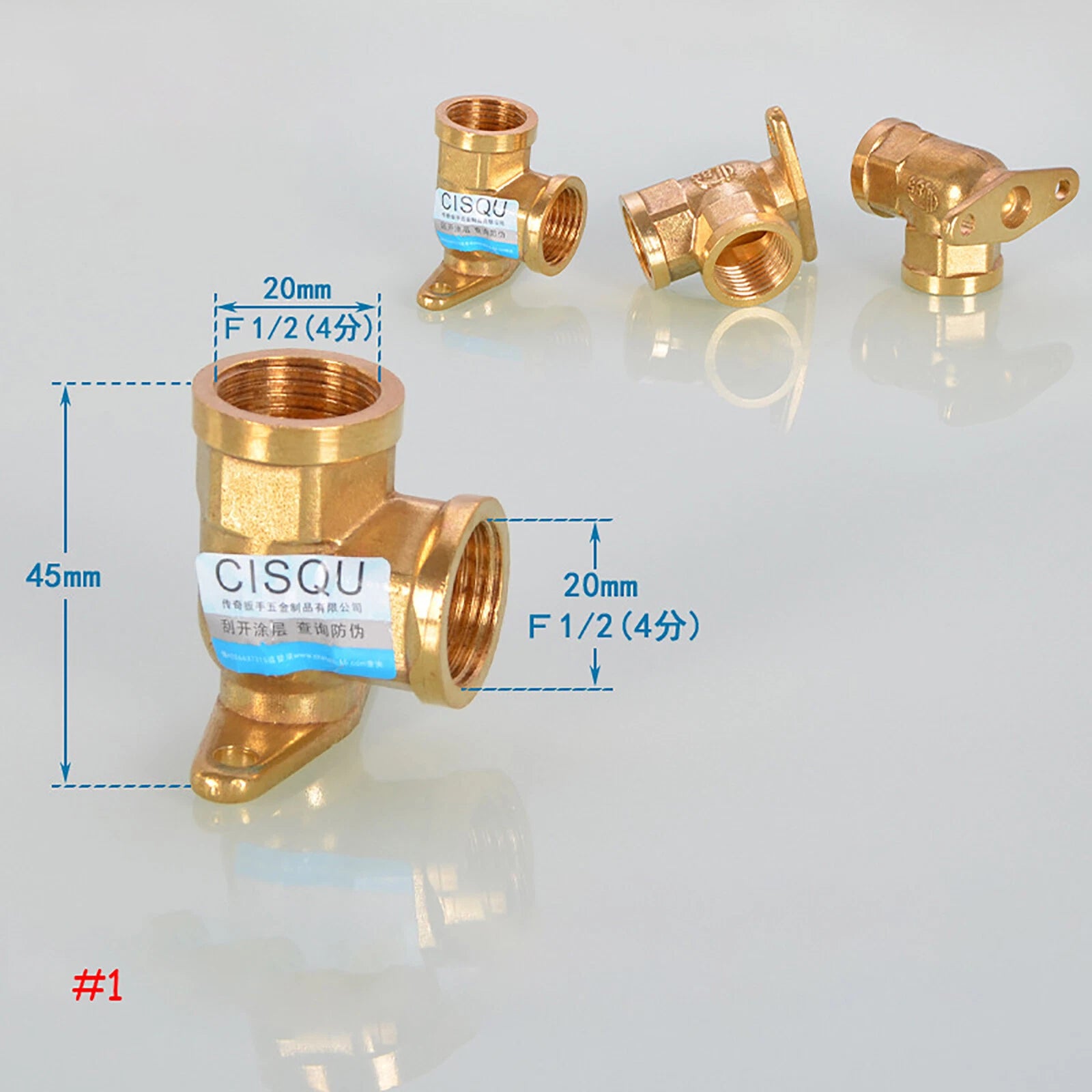 1/2" BSP Brass Wall Elbow Pipe Fitting | Female-Female & Female-Male Thread