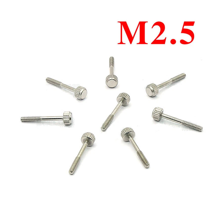 M2.5×20mm Stainless Steel Knurled Thumb Screws for Sports Cameras | Hand Knob Bolts