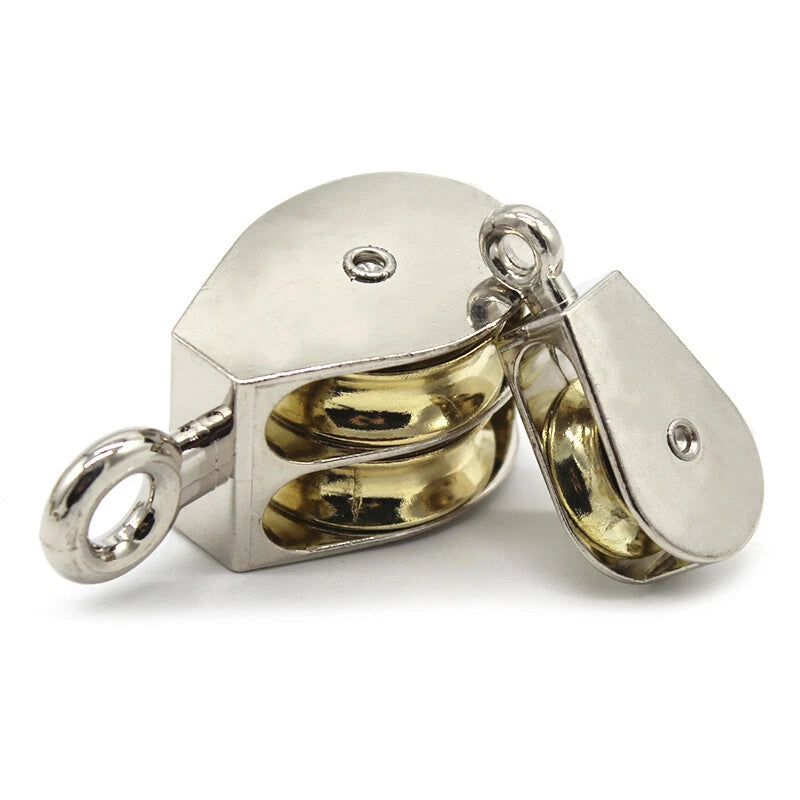 Metal Fixed Swivel Pulley Sheave Rigging Lift Hoist Rope Hanging Lifting Wheel