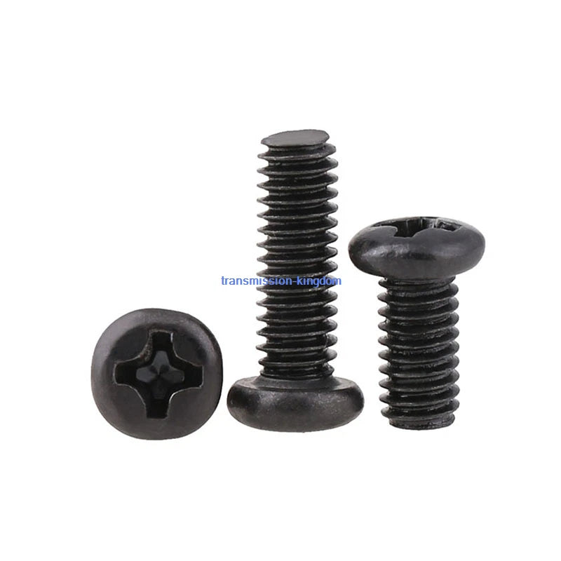 Black Phillips Pan Head Machine Screws M2 M2.5 M3 M4 — Electronics Micro Screws 3mm to 20mm, Bulk Packs of 50–500