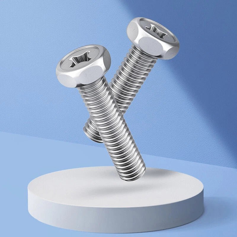 A2 Stainless Steel Hex Head Machine Screws – M3 M4 M5 M6 M8, Fully Threaded (304 Grade) - HomeDIYer