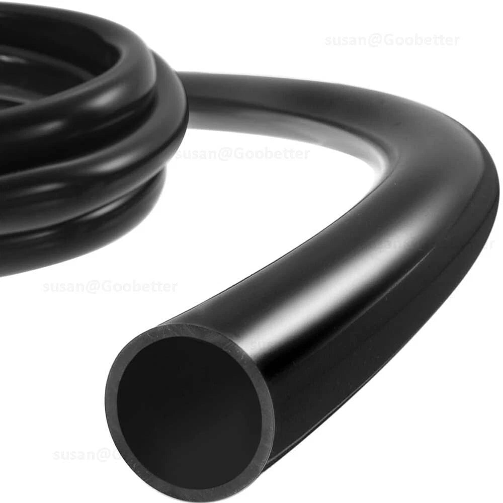 Silicone Hose Pipe Tube Water Air Black Rubber Tubing Tube ID 0.5mm to 38mm
