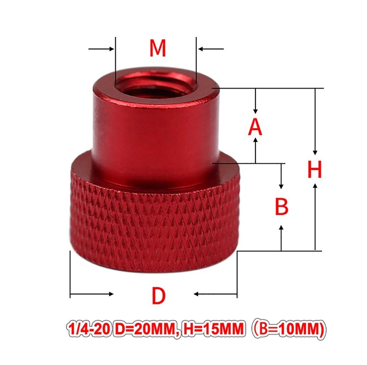 1/4" Knurled Thumb Screws & Thumb Nuts – Aluminum + Stainless, Red Black Silver, Camera & PC - HomeDIYer