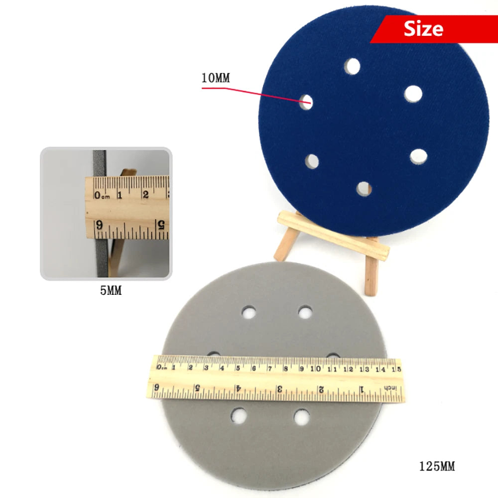 6 Inch（150mm）Hook & Loop Sponge Sandpaper 6 Hole Sanding Discs 300 - 3000 Grit