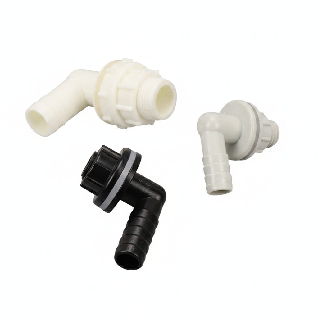 3/8" Elbow Hose Barb Fitting for Aquarium, Fish Tank & Pond — Black