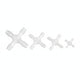 Cross 4-Way Barbed Plastic Hose Joiner Connector | 2.4mm–12.7mm