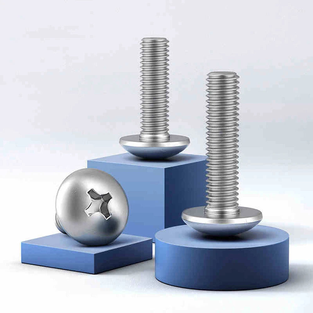 M3 M4 M5 M6 Phillips Truss Head Machine Screws – 316 Stainless Steel, Marine Grade, Fully Threaded