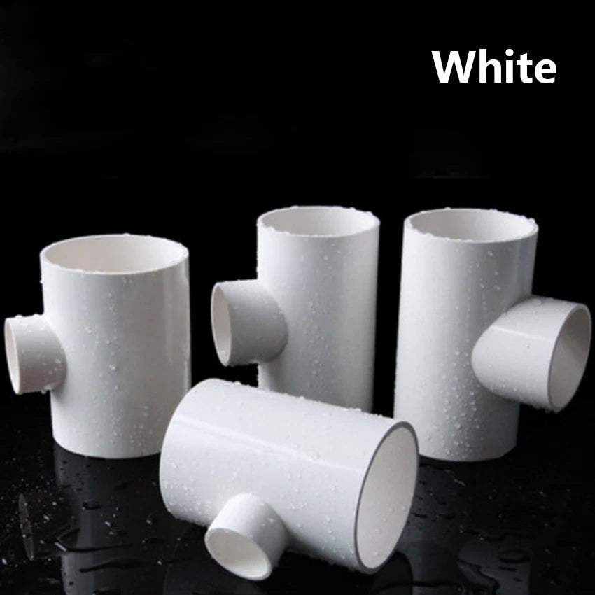 20mm to 110mm Reducing Tee Connectors PVC Plastic Pipe Fittings Blue White Gray