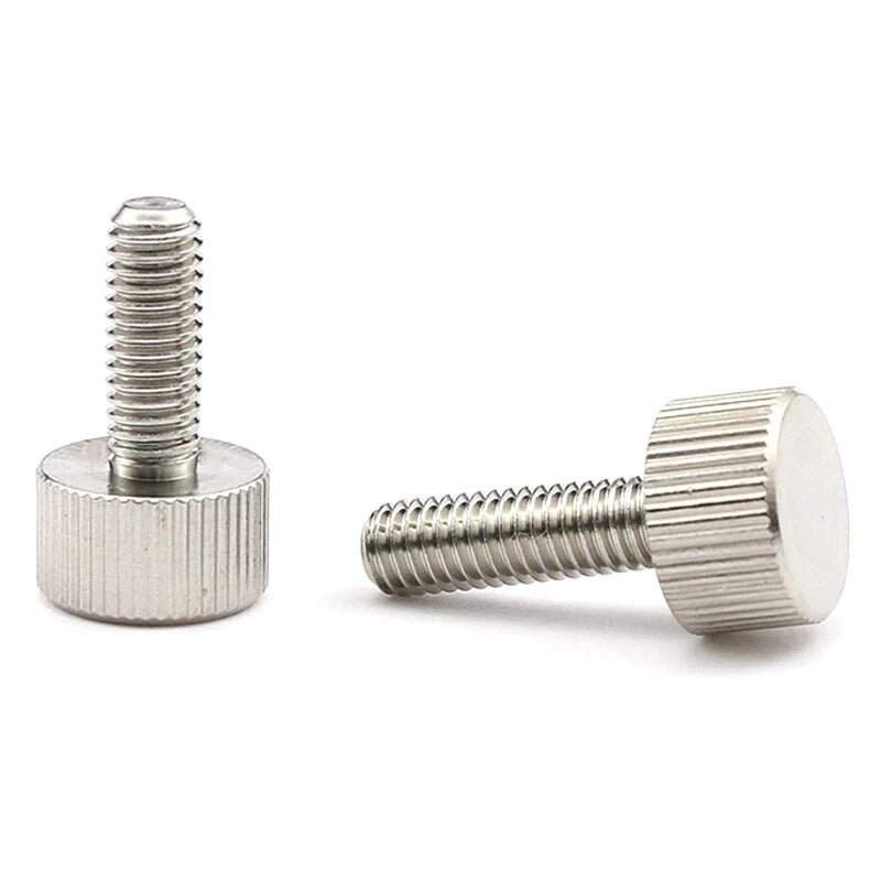 M3 303 Stainless Steel Straight Knurled Thumb Screws — 6 to 20mm, 7 Lengths - HomeDIYer
