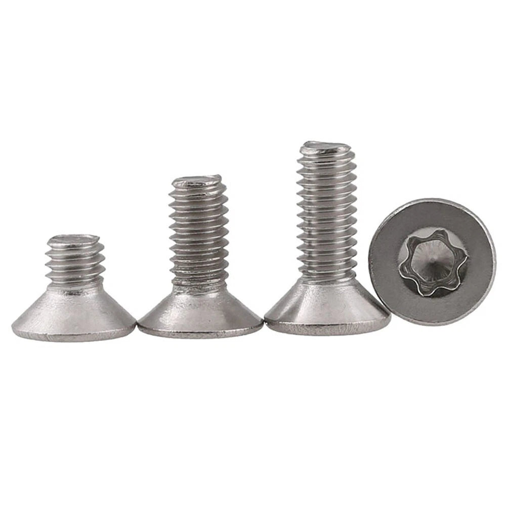 Torx Countersunk Head Screws M2 M2.5 M3 M4 — A2 Stainless Steel Security Machine Screws