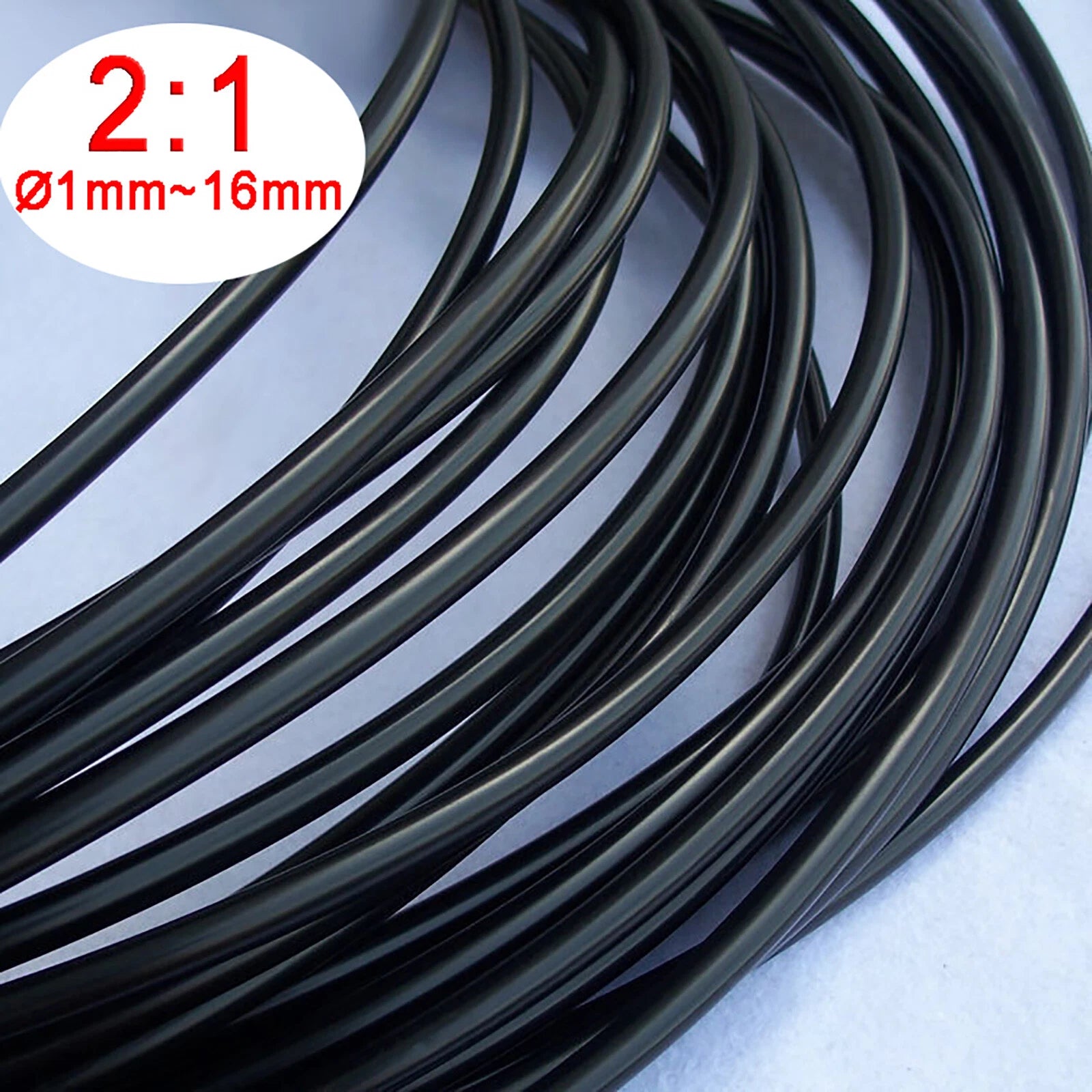Black Heat Shrink Tubing 2:1 — Electrical Wire Sleeving for Audio, Headset & DIY Wiring