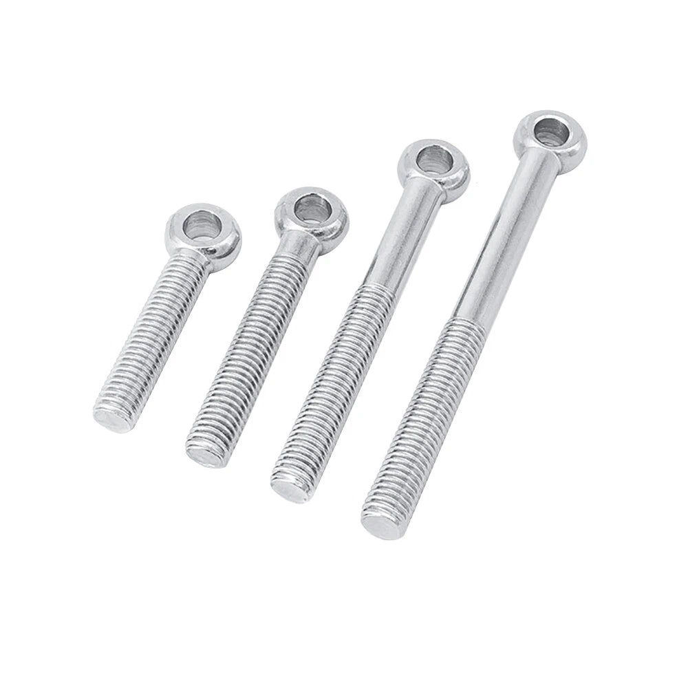 M5–M12 Stainless Steel A2 Eye Bolts Threaded Ring Screws for Catenary Wire & Hanging - HomeDIYer