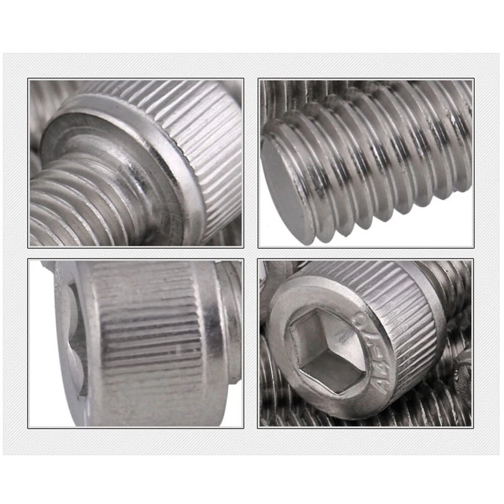 316 Stainless Steel Socket Cap Head Screws M2–M12 — Hex Allen Drive Machine Bolts