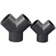 PVC Pipe Fittings Y-Shape Wye Connector Adapter Solvent Weld ID 20mm - 63mm Grey