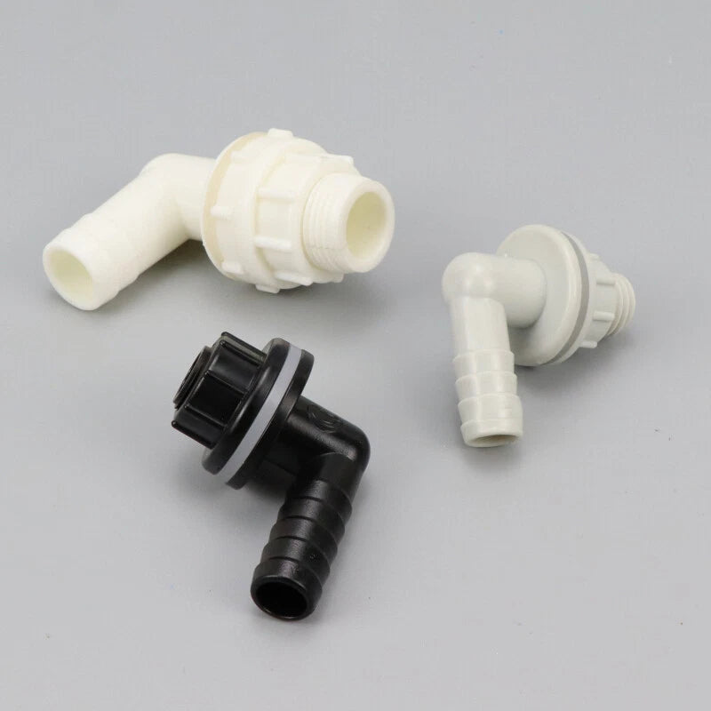 3/8" Elbow Hose Barb Fitting for Aquarium, Fish Tank & Pond — Black