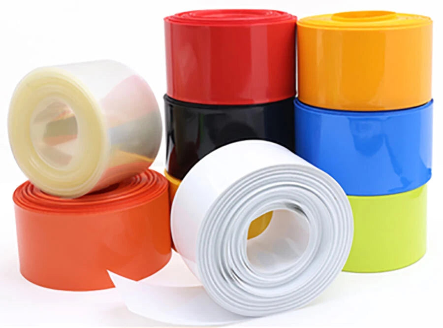 PVC Heat Shrink Tubing – Flat Width 40–55mm, Multiple Colors, 1–100M Rolls