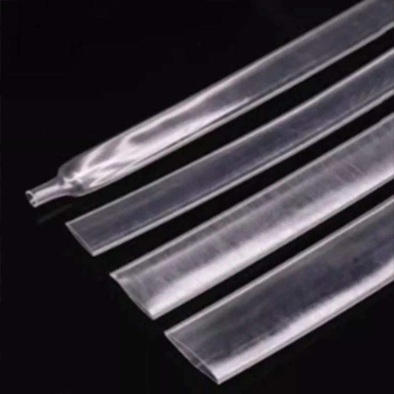 Clear Heat Shrink Tubing 2:1 Ratio — 0.6mm to 150mm, 1m to 50m