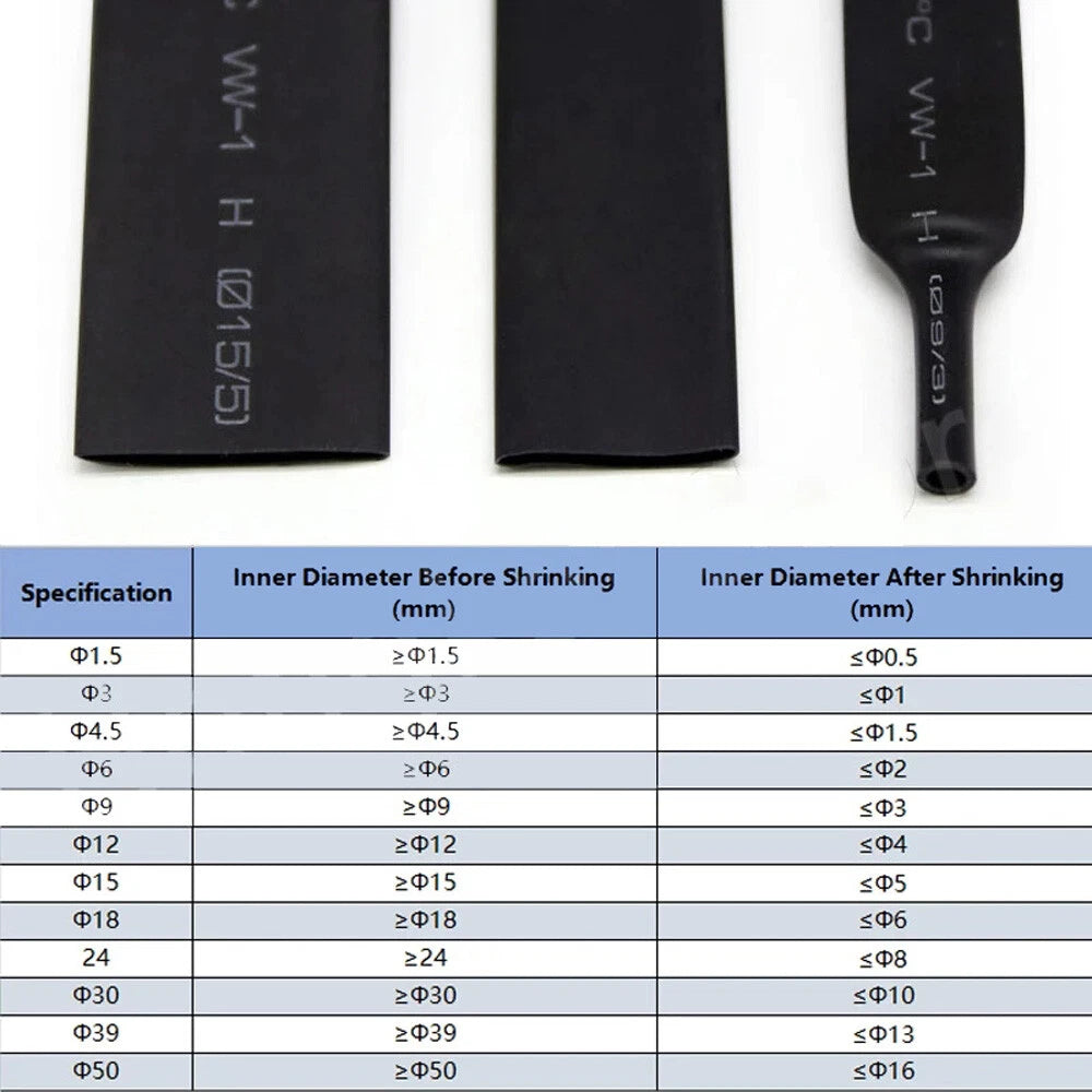 3:1 Ratio Heat Shrink Tubing – Standard & Glue Lined | φ1.5mm–φ50mm
