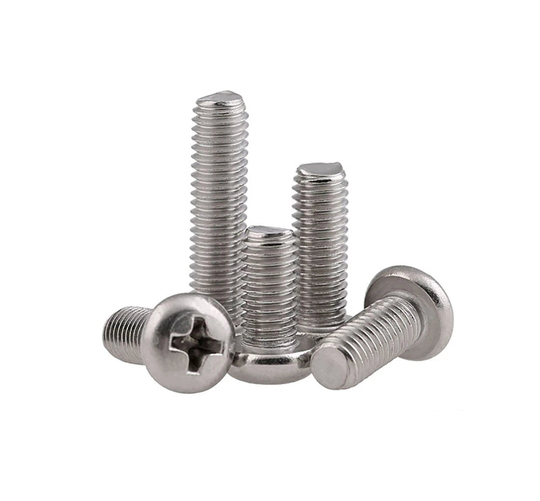 M1-M2 304 Stainless Steel Phillips Pan Head Machine Screws